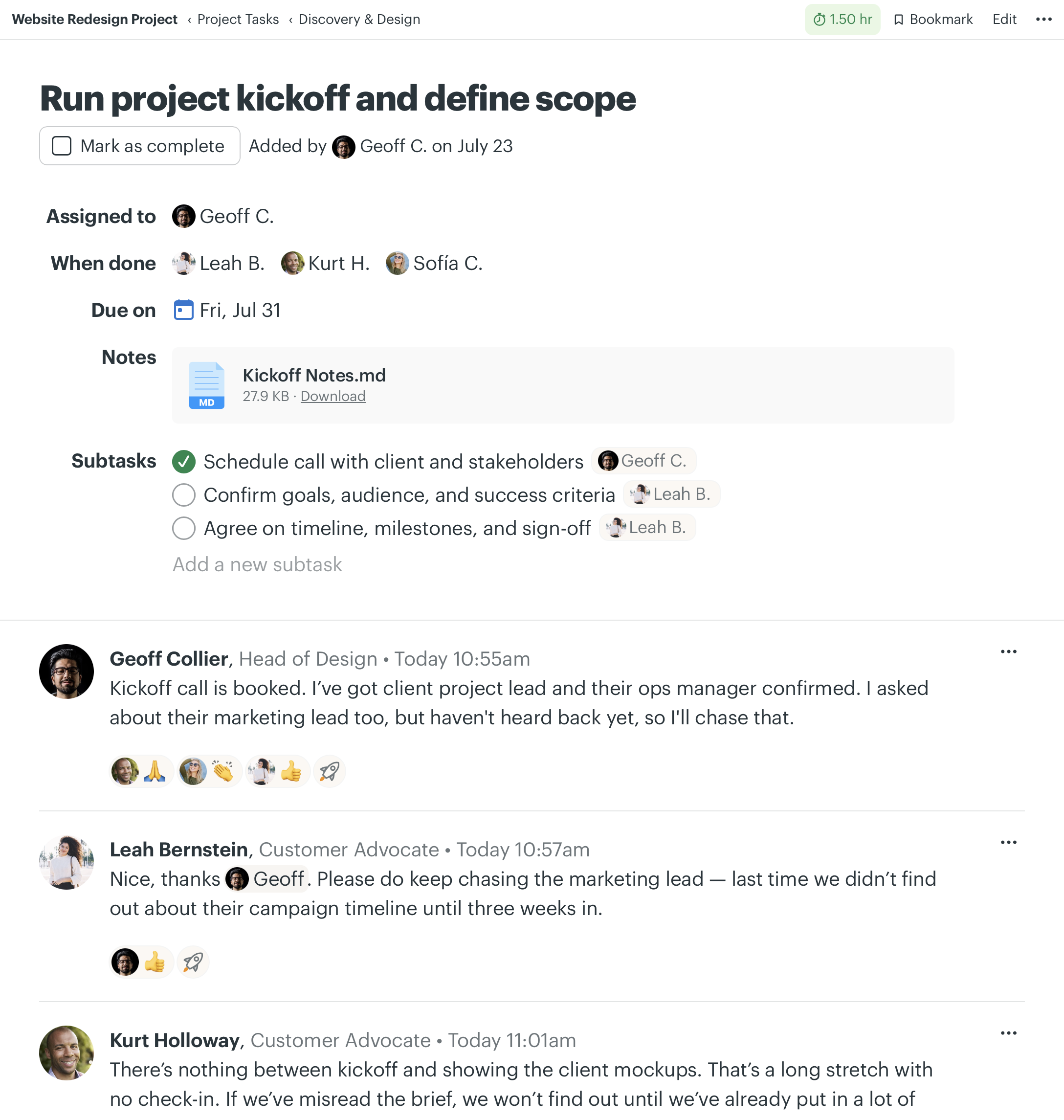 Page: To-dos