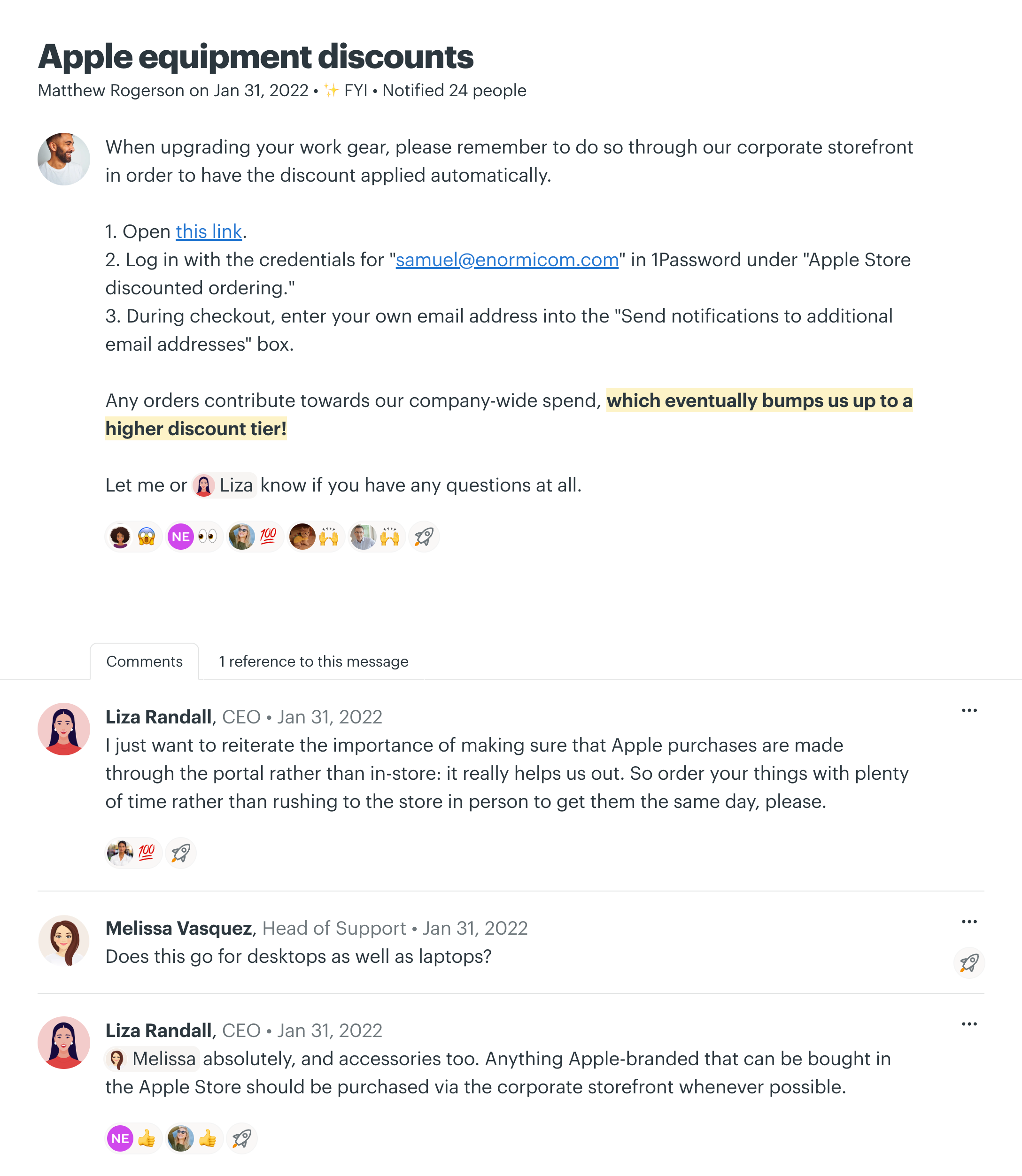 Message Boards for announcements and discussions