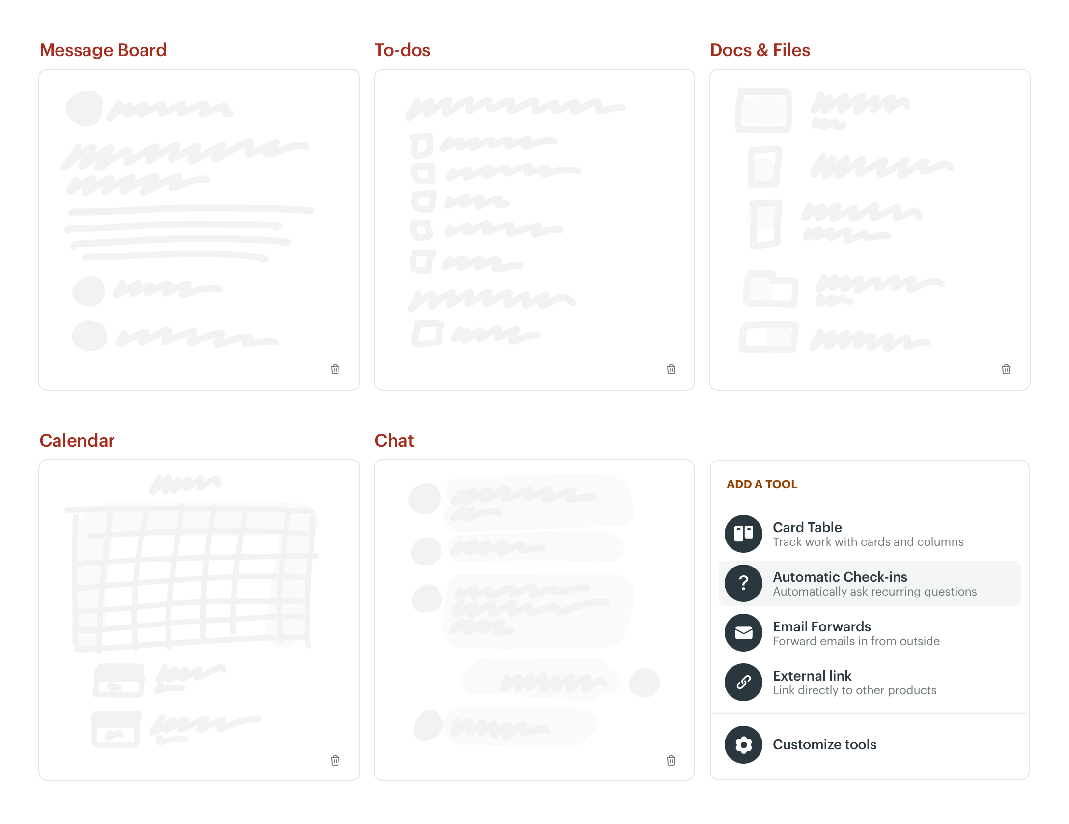 Radically simplified new project customization flow